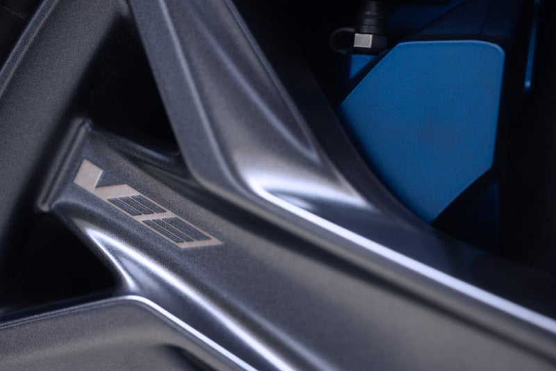 Close-up of the 2026 OPTIQ-V Brembo Performance Front Brakes | Buzz Chew Cadillac in SOUTHAMPTON NY